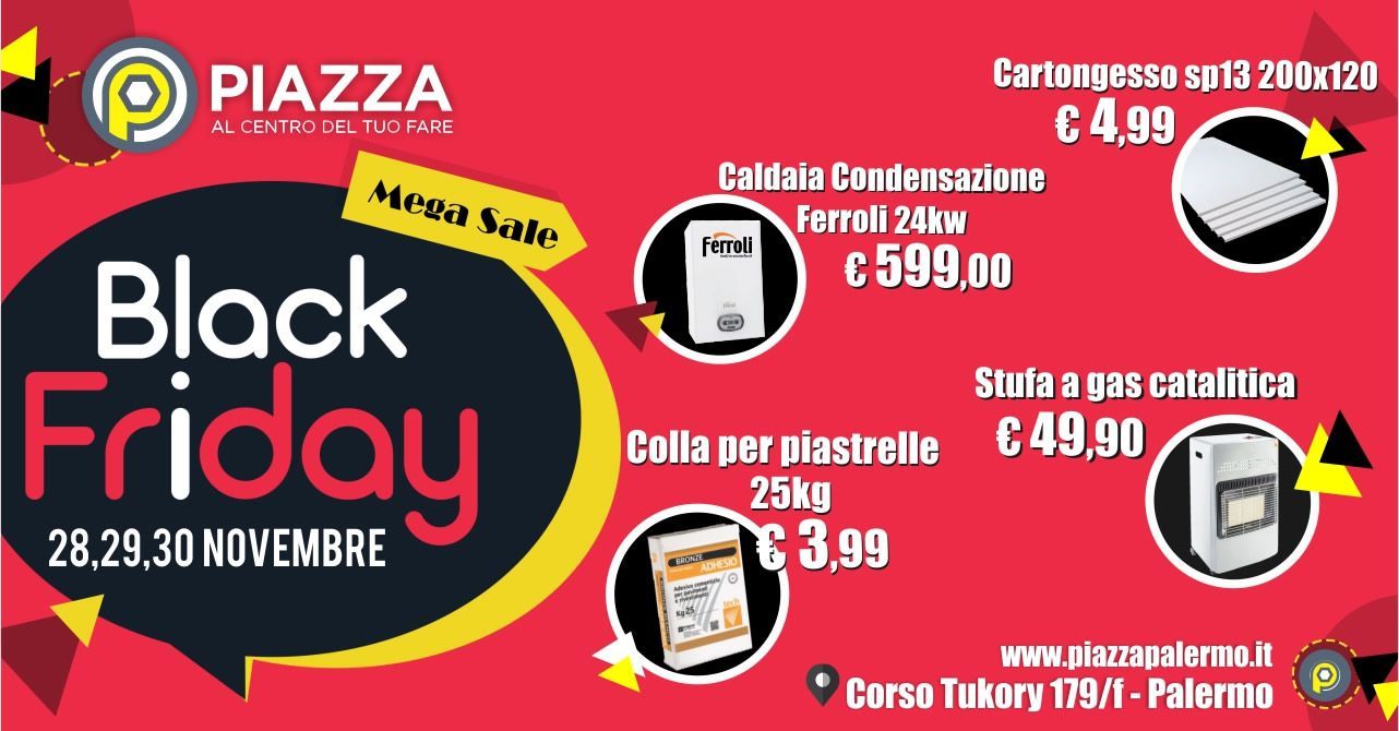 Scopri la promozione della Piazza Concept: Black Friday, un occasione da non perdere
