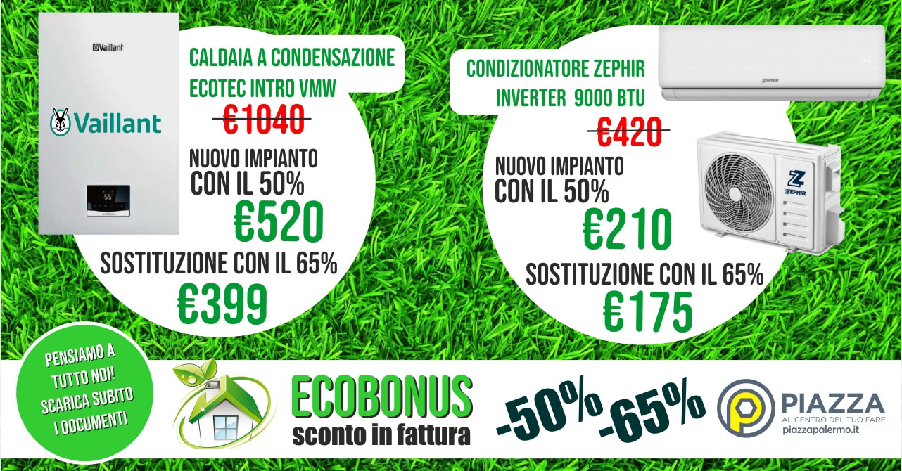 Scopri la promozione della Piazza Concept: Acquista elettrodomestici ad alta efficienza energetica con Ecobonus 2021